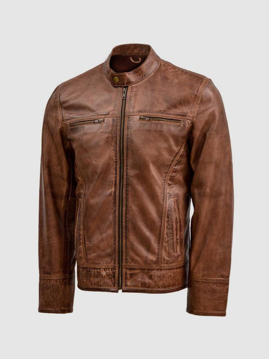 Leather Jacket Brown Colour