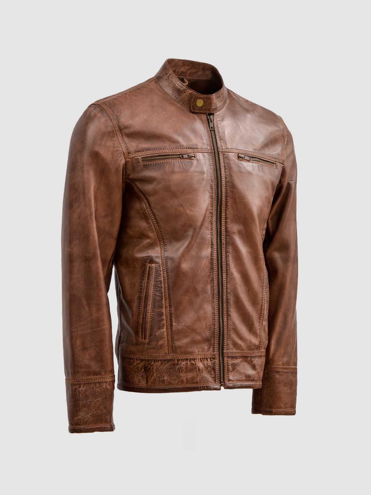 Leather Jacket Brown Colour