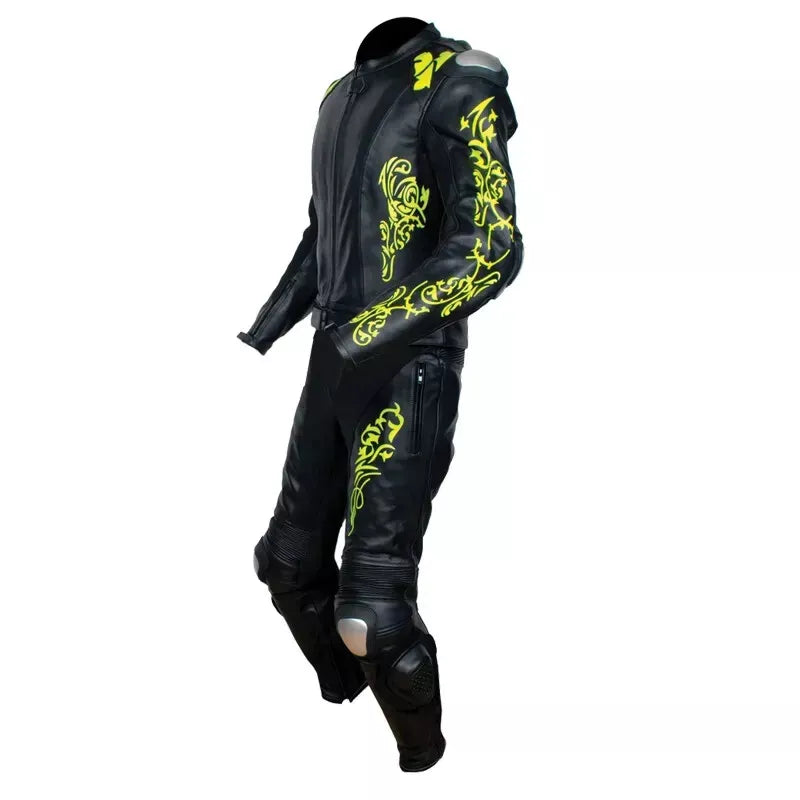 Black Custom Motorcycle Racing Suit.