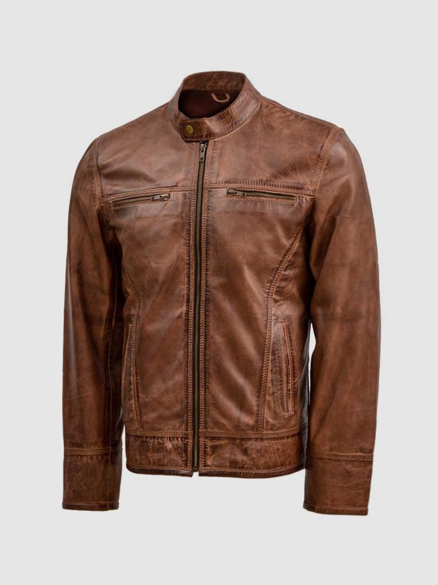 Leather Jacket Brown Colour