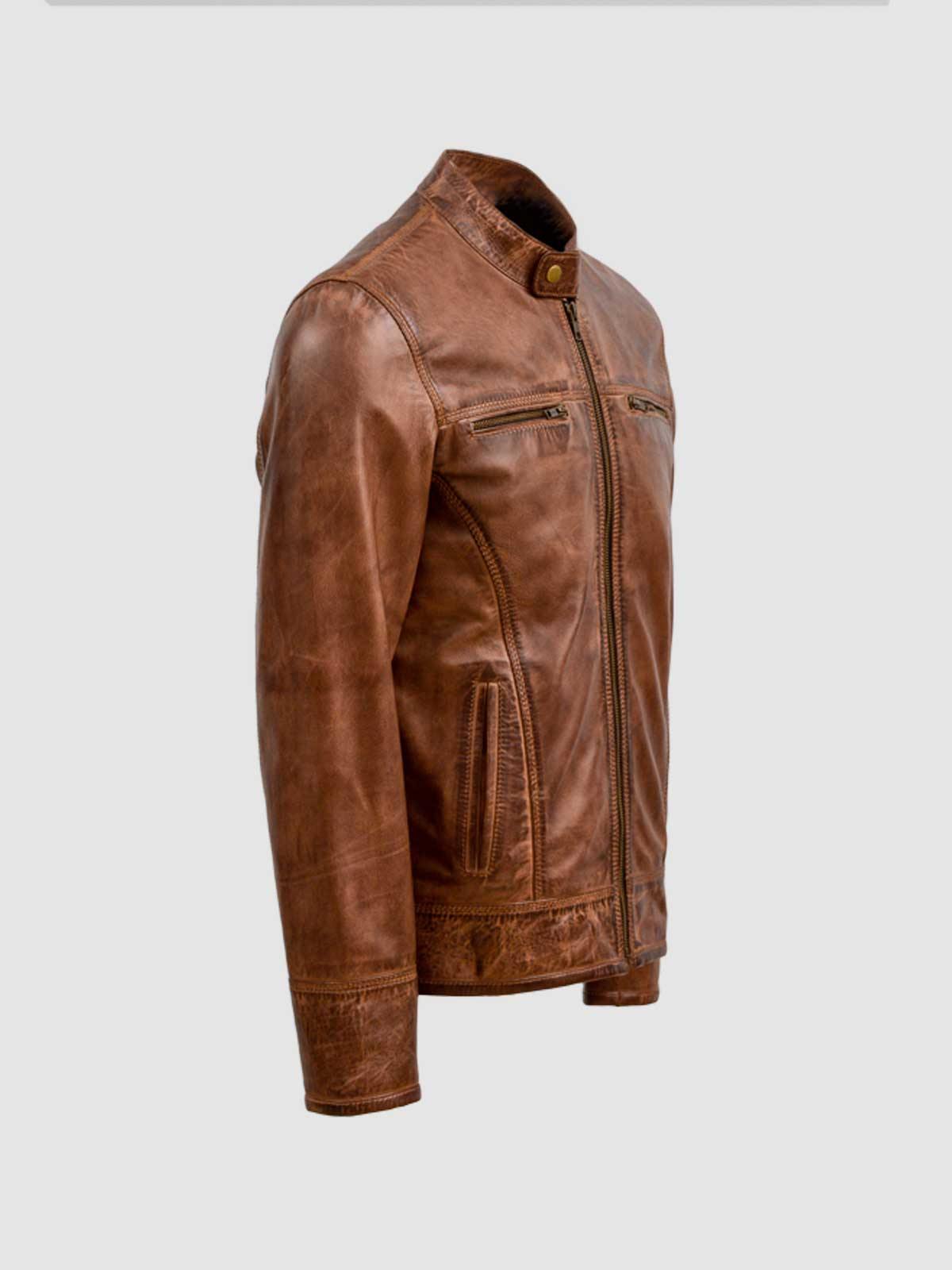 Leather Jacket Brown Colour