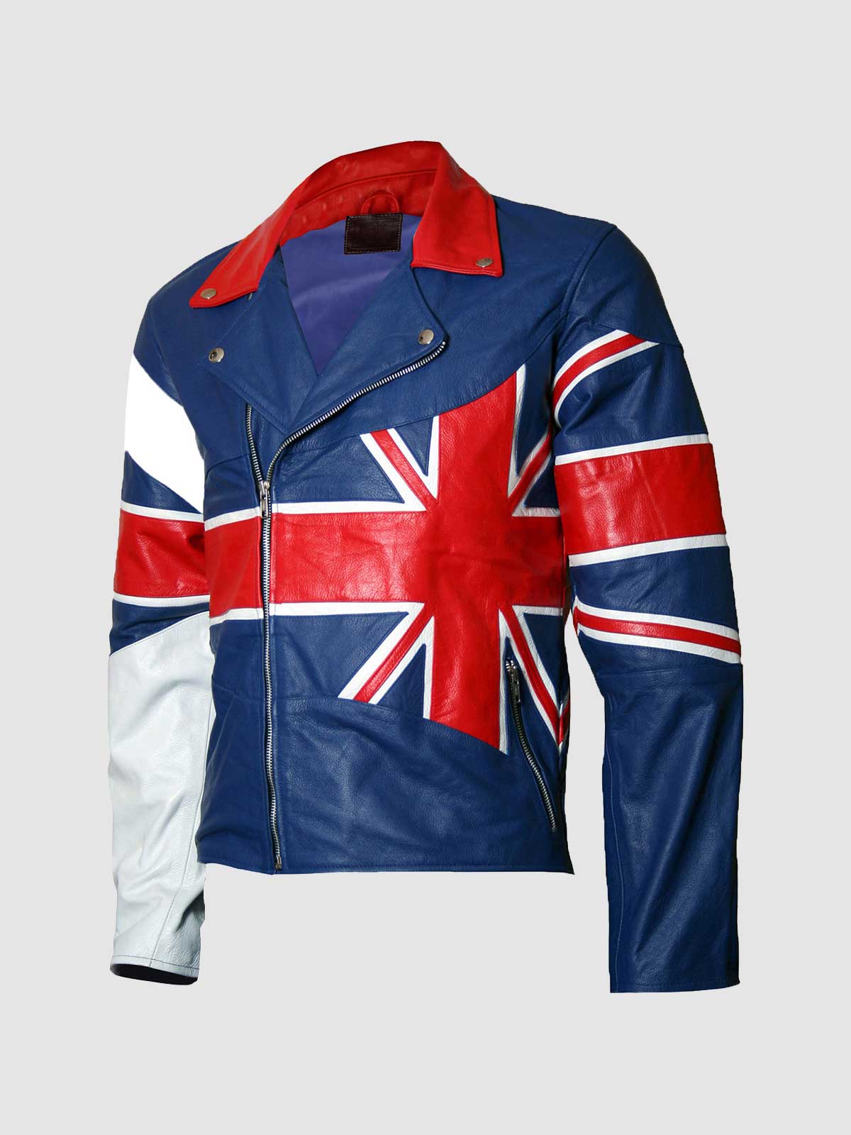 Men's Biker Cross Zip UK Union Flag