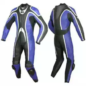 Purple and Black Custom Motorcycle Racing Suit.