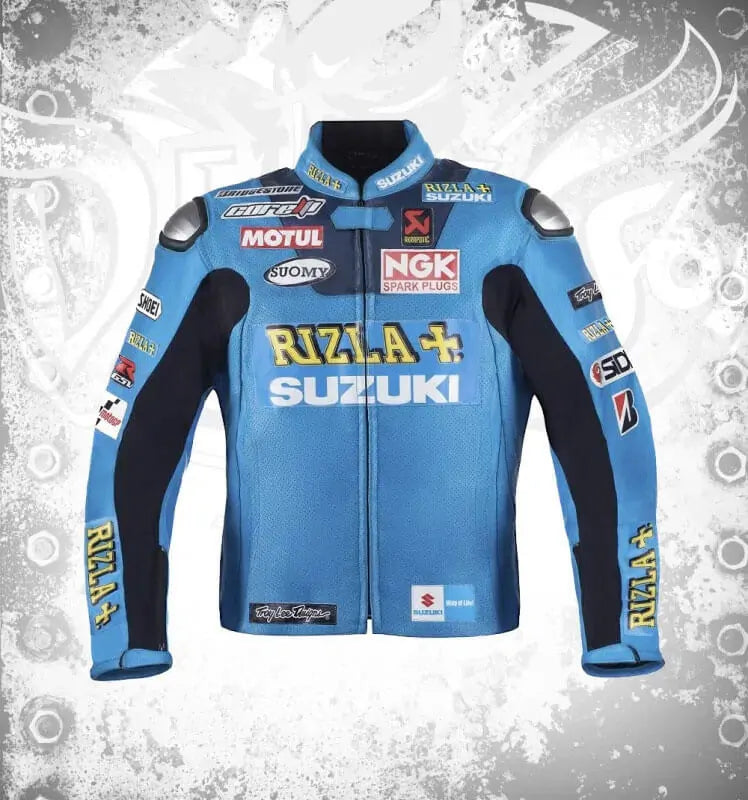 Suzuki Rizla Motorcycle Racing Leather Jacket 1