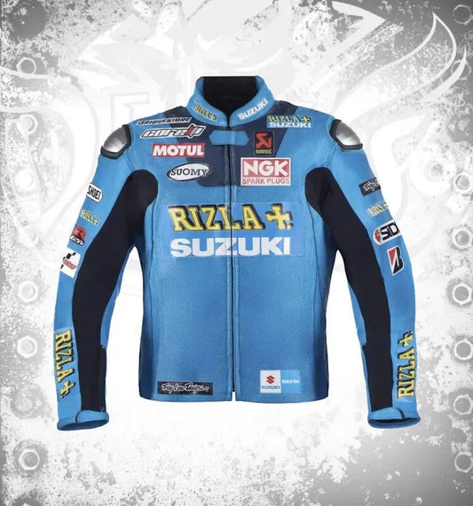 Suzuki Rizla Motorcycle Racing Leather Jacket 1