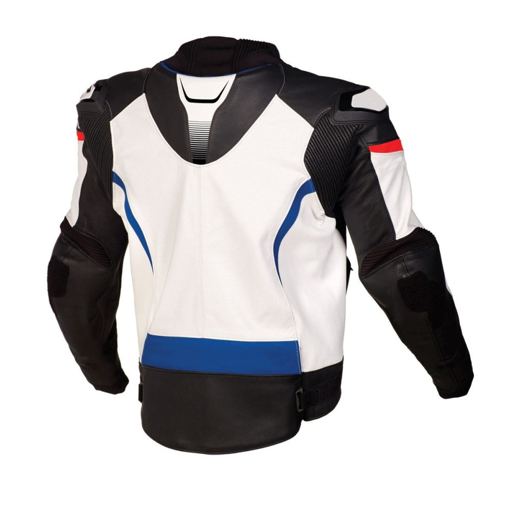 Black and White Motorcycle Leather Jacket.